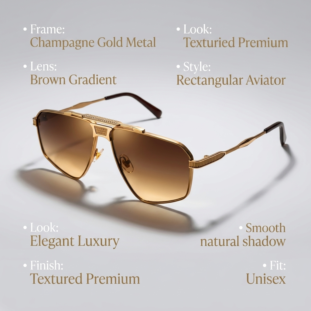 OG Aero Royale | Gold Navigator Gradient Smoke Sunglasses