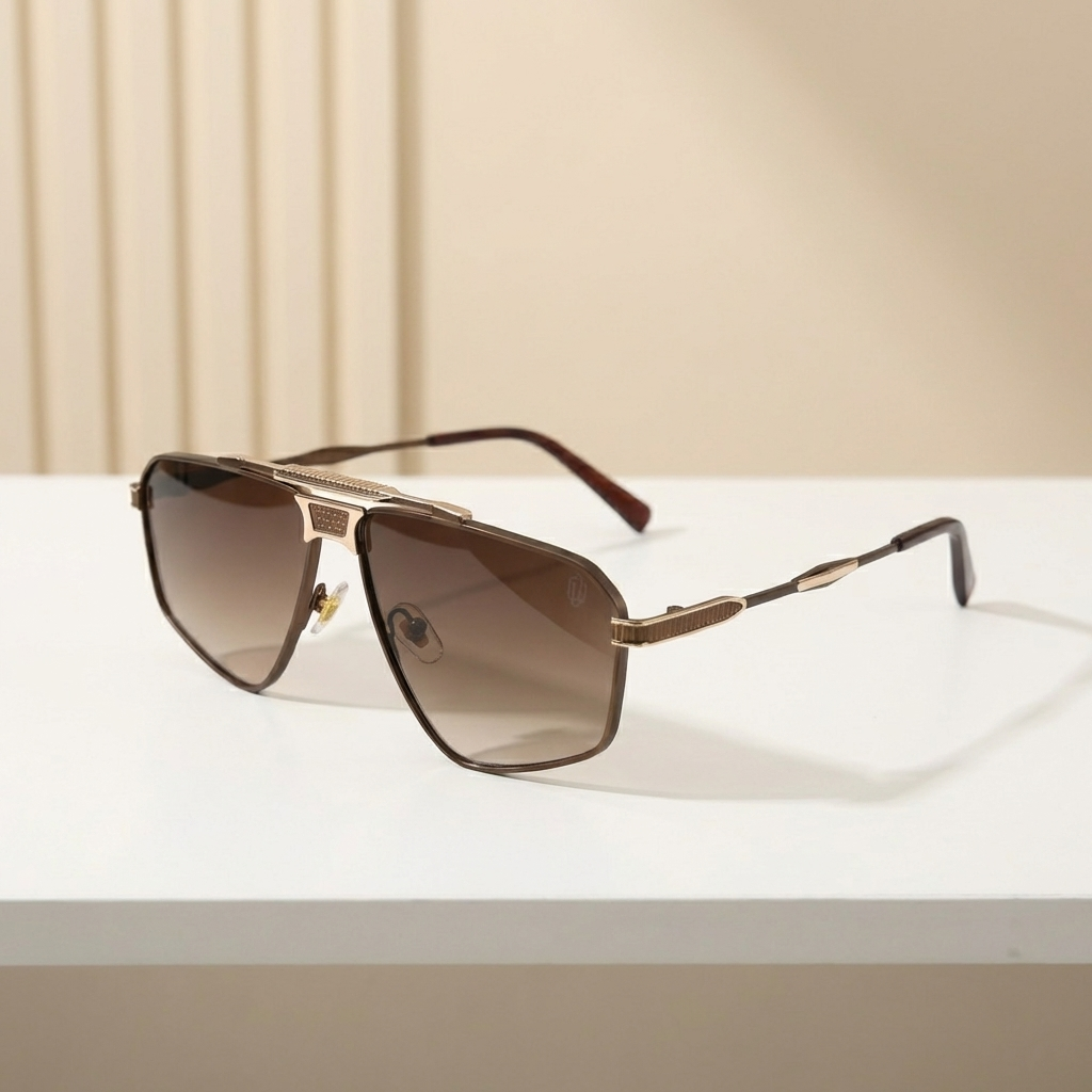 OG Aero Royale | Gold Navigator Gradient Smoke Sunglasses
