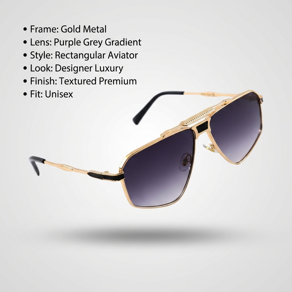 OG Aero Royale | Gold Navigator Gradient Smoke Sunglasses
