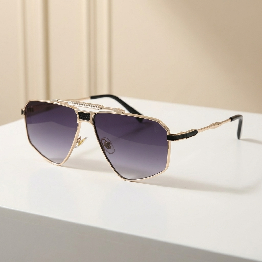 OG Aero Royale | Gold Navigator Gradient Smoke Sunglasses