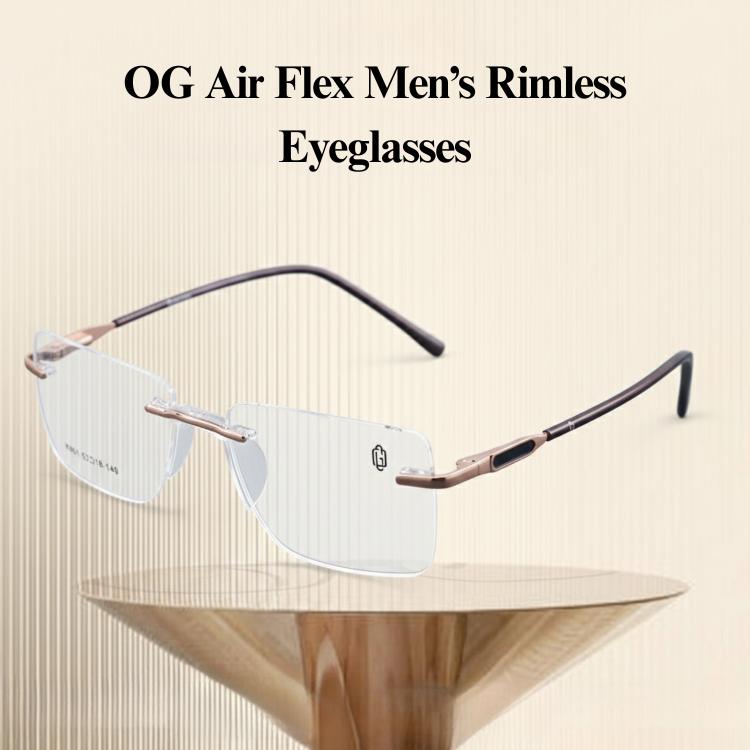 OG Air Flex Men’s Rimless Eyeglasses | Lightweight Premium Optical Frame
