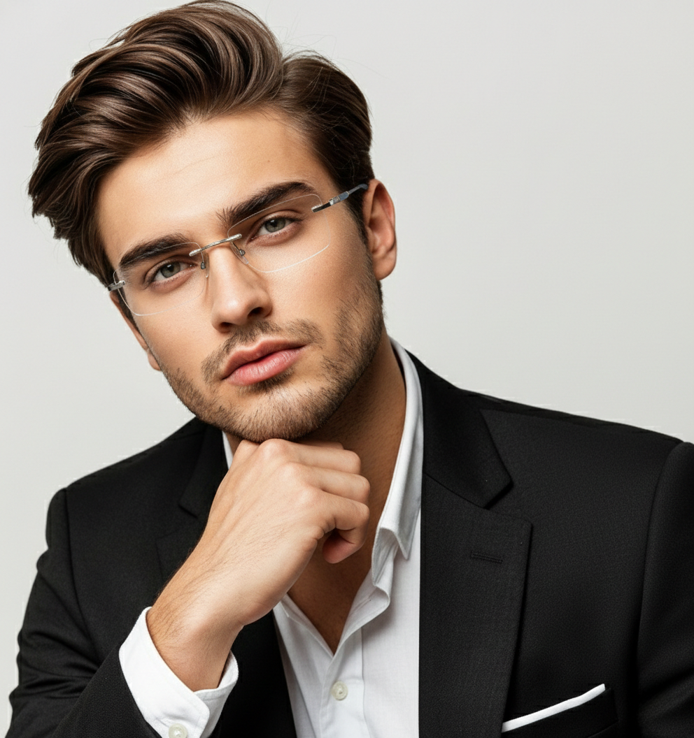 OG Air Flex Men’s Rimless Eyeglasses | Lightweight Premium Optical Frame