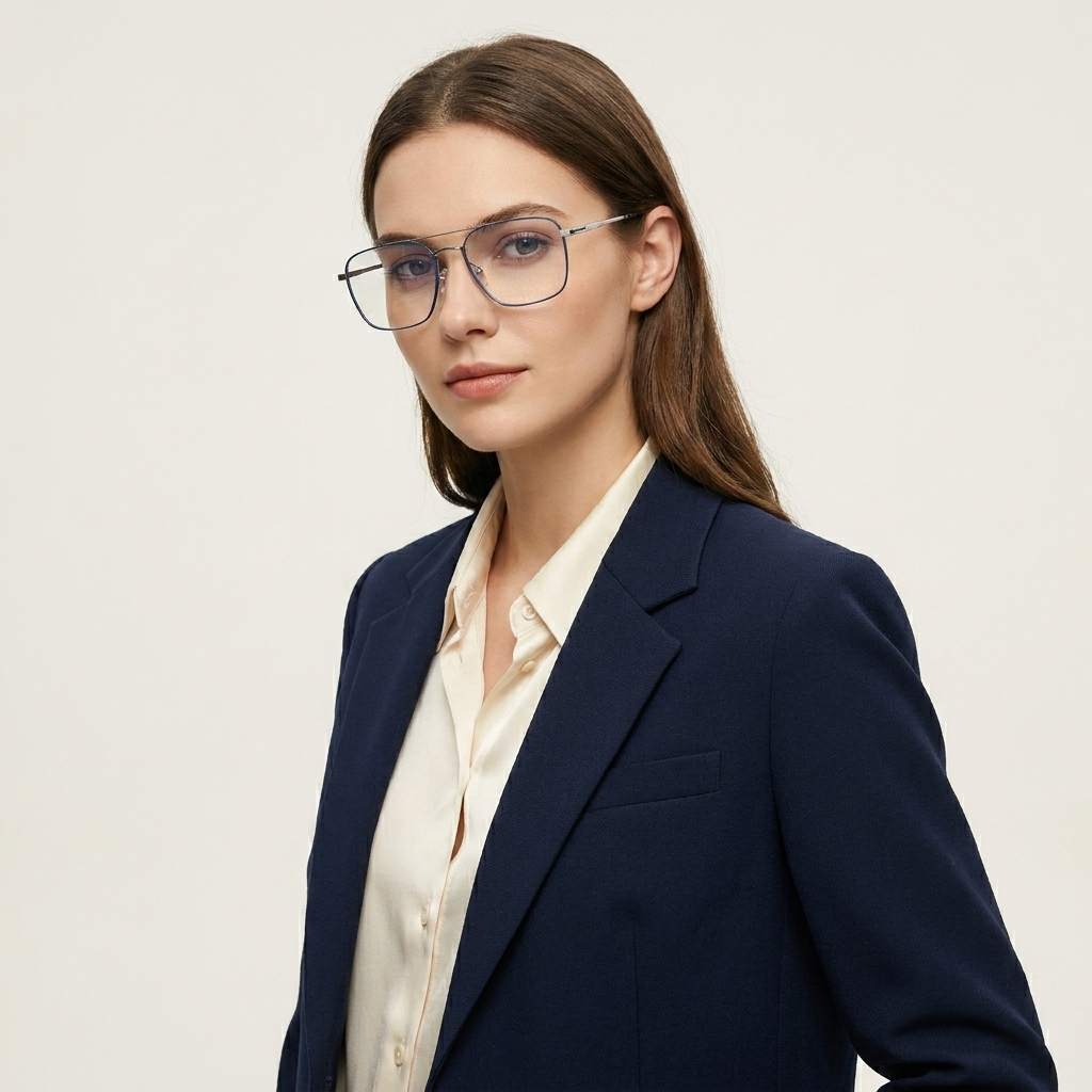OG Air Flex Metal Eyeglasses – Lightweight Full Rim Square Frame for Men & Women