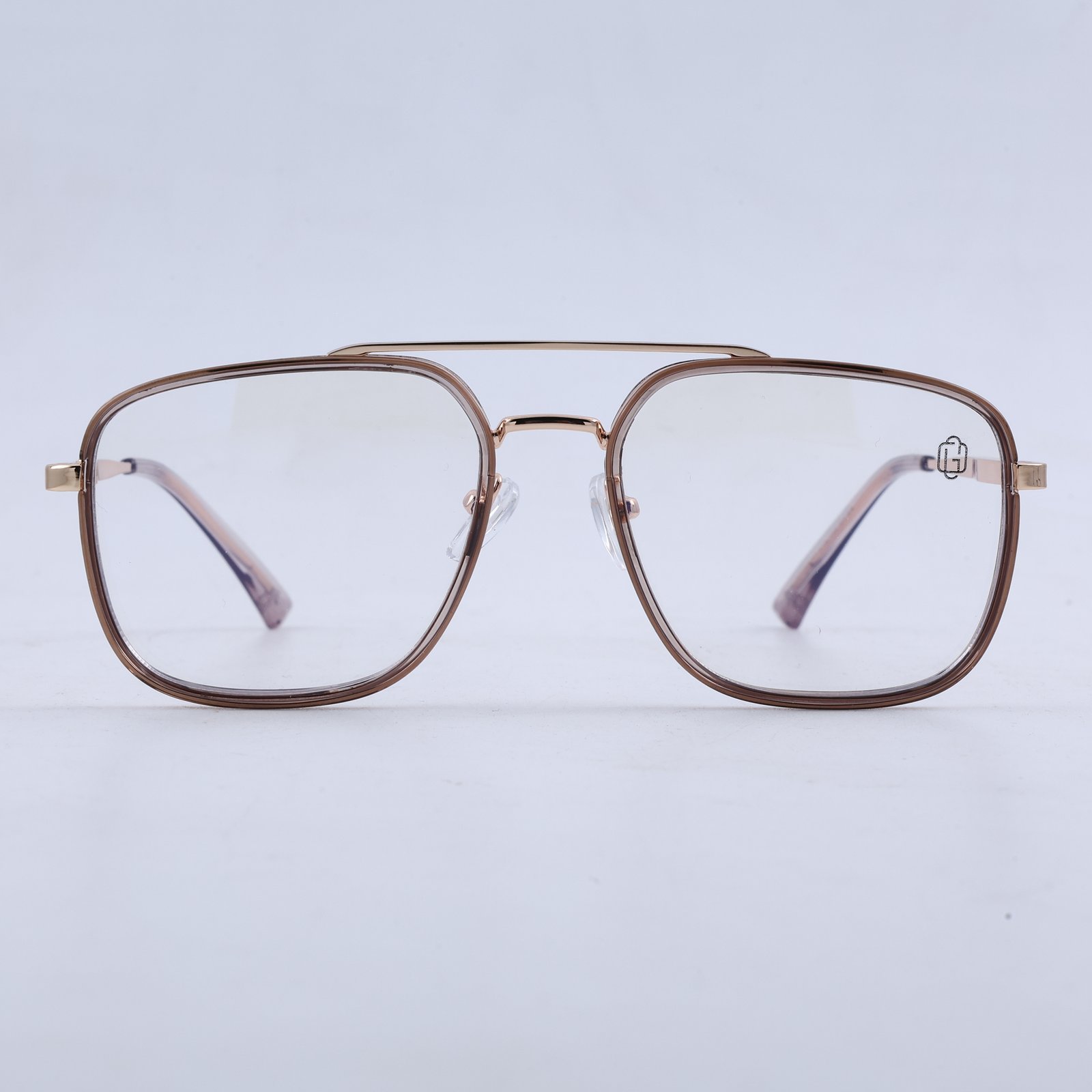 OG Amber Dynasty | Luxury Gold Square Browline Frame Eyewear
