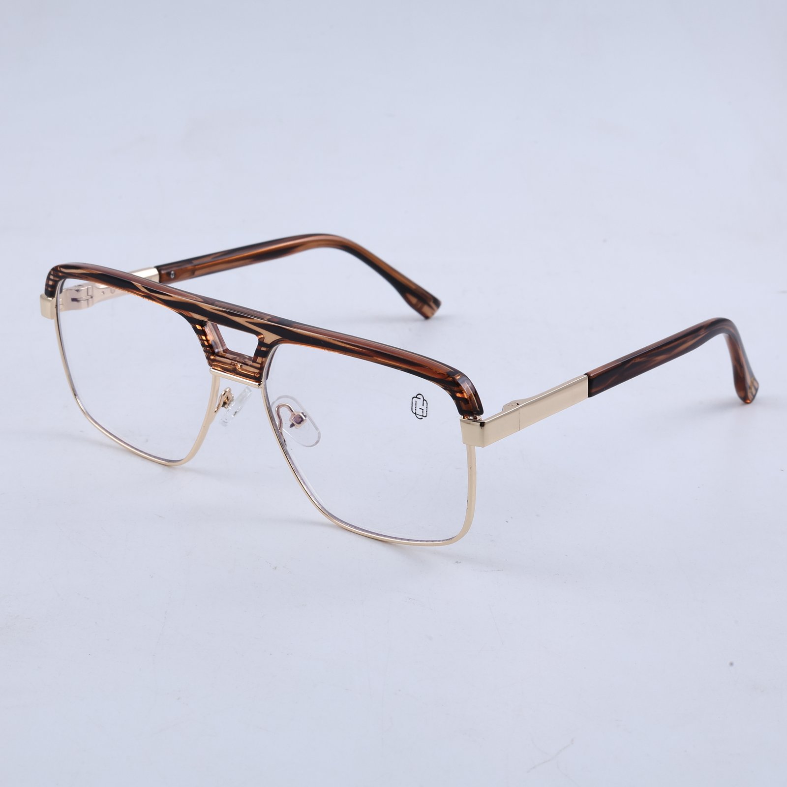 OG Amber Dynasty | Luxury Gold Square Browline Frame Eyewear