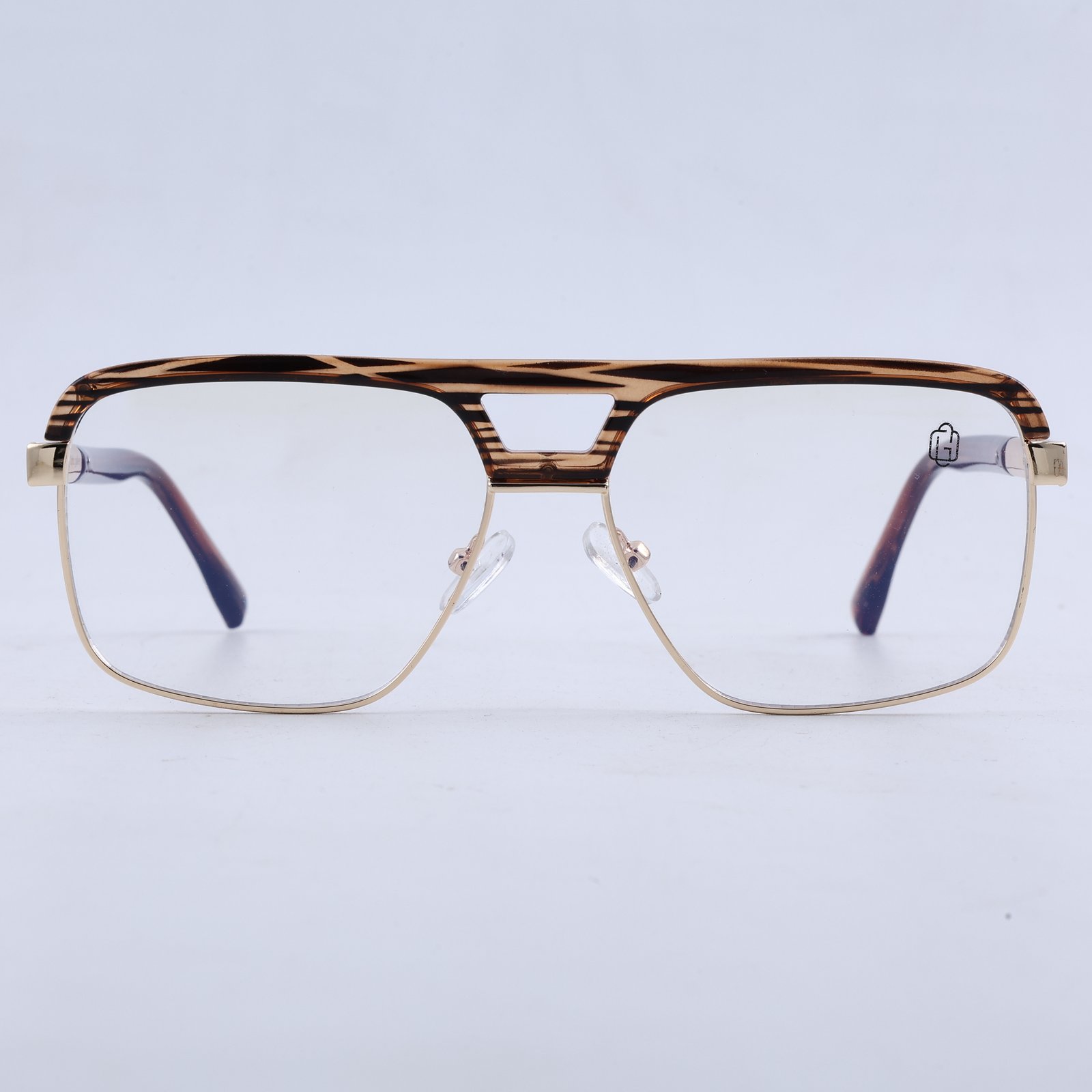 OG Amber Dynasty | Luxury Gold Square Browline Frame Eyewear