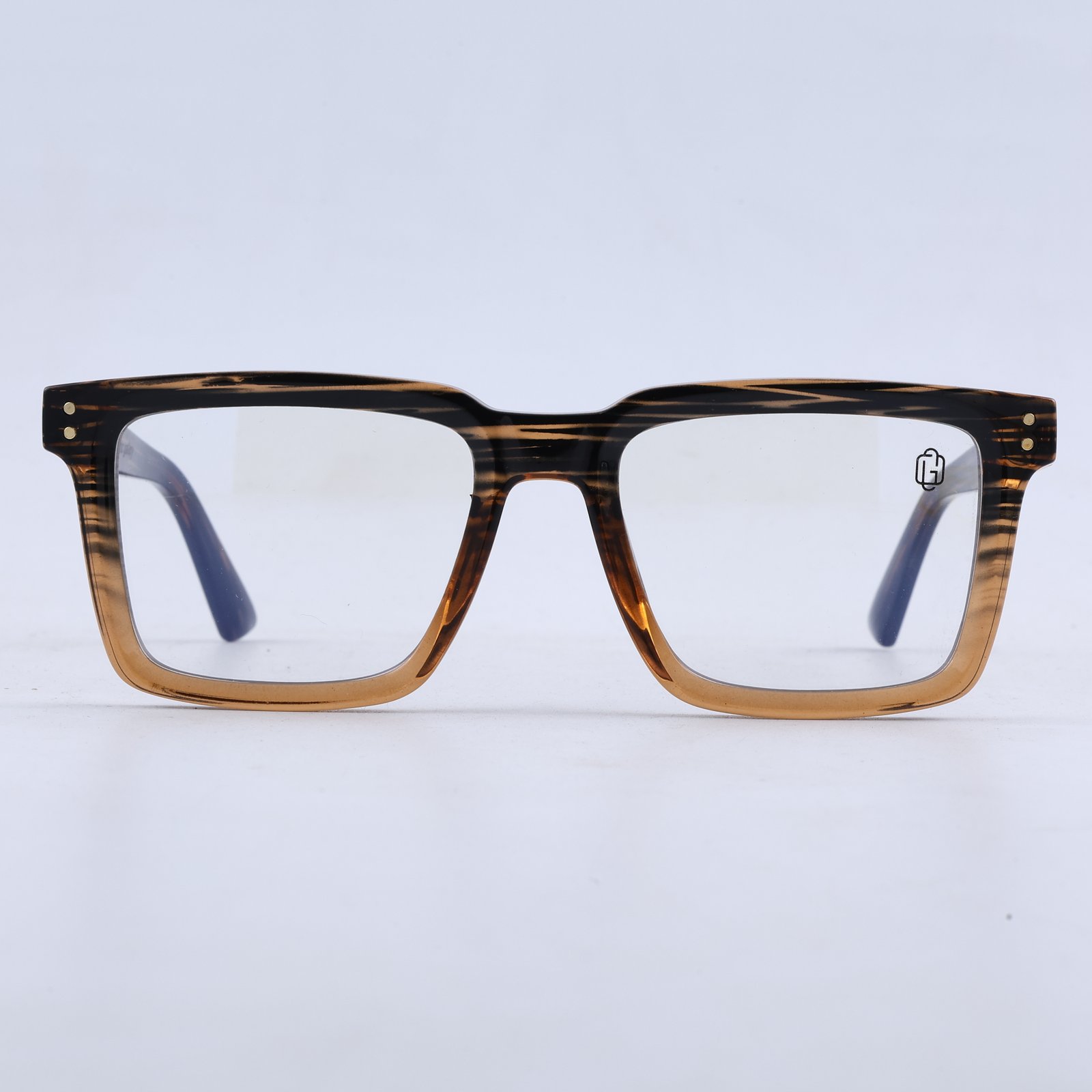 OG Amber Dynasty | Luxury Striped Havana Optical Frame with Royal Gold Accents