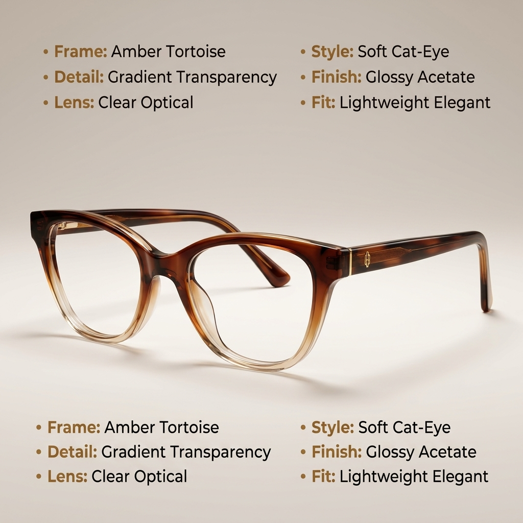 OG Amber Fade Luxe | Dual Tone Cat-Eye Eyeglasses