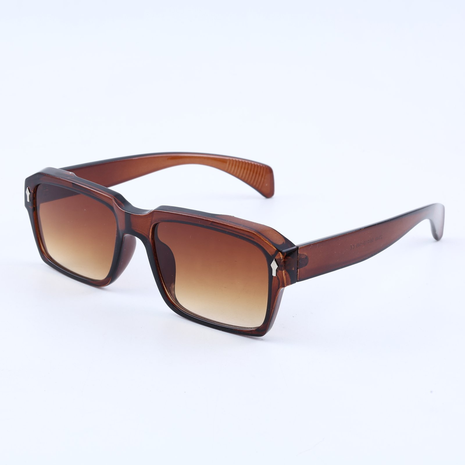 OG Amber Fade Square | Translucent Brown Frame with Gradient Amber Lenses