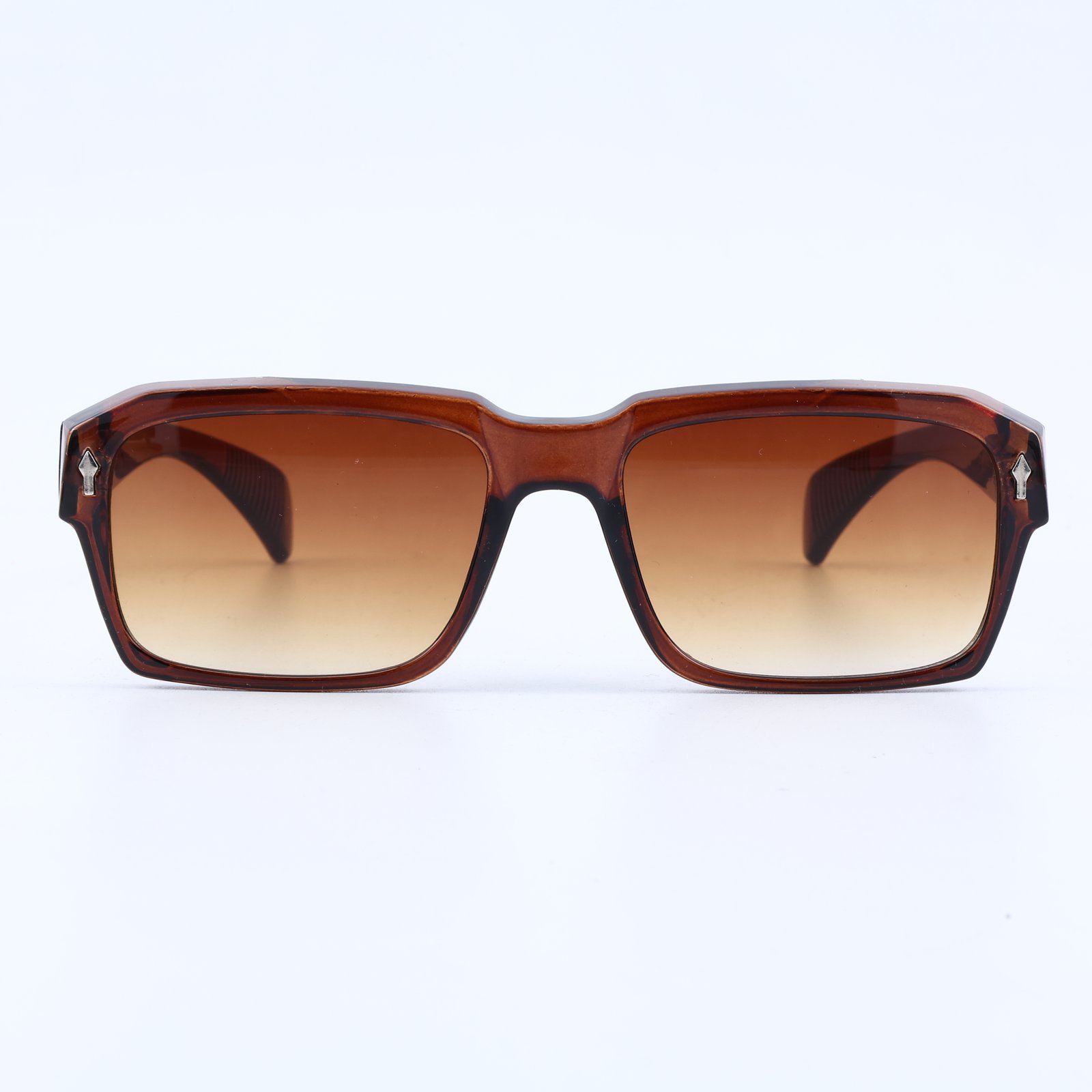 OG Amber Fade Square | Translucent Brown Frame with Gradient Amber Lenses