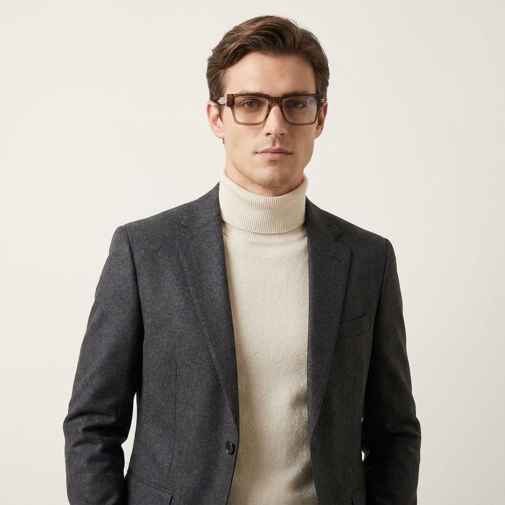 OG Amber Luxe Edge | Transparent Olive Square Eyeglasses
