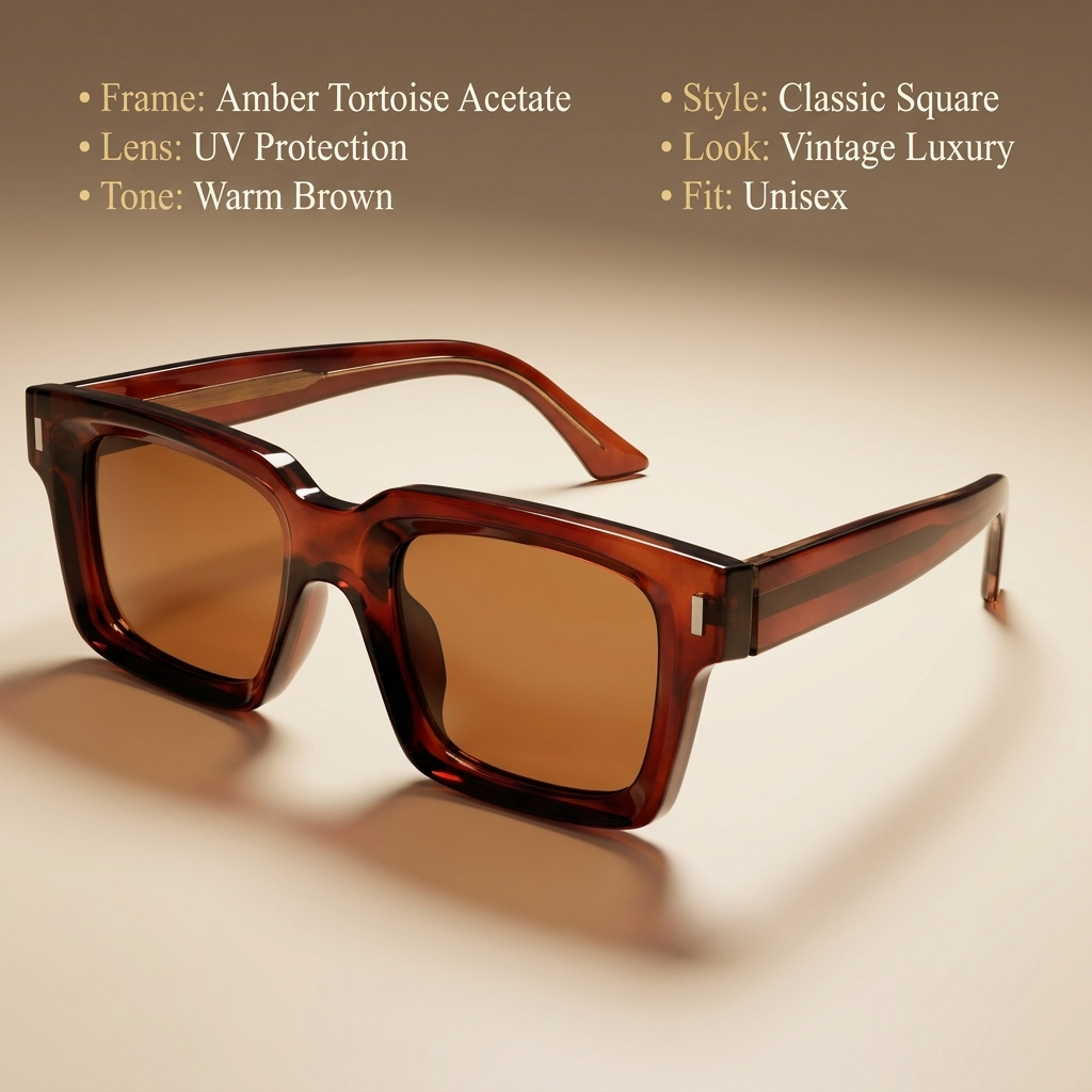 OG Amber Smoke Edge | Bold Square Sunglasses