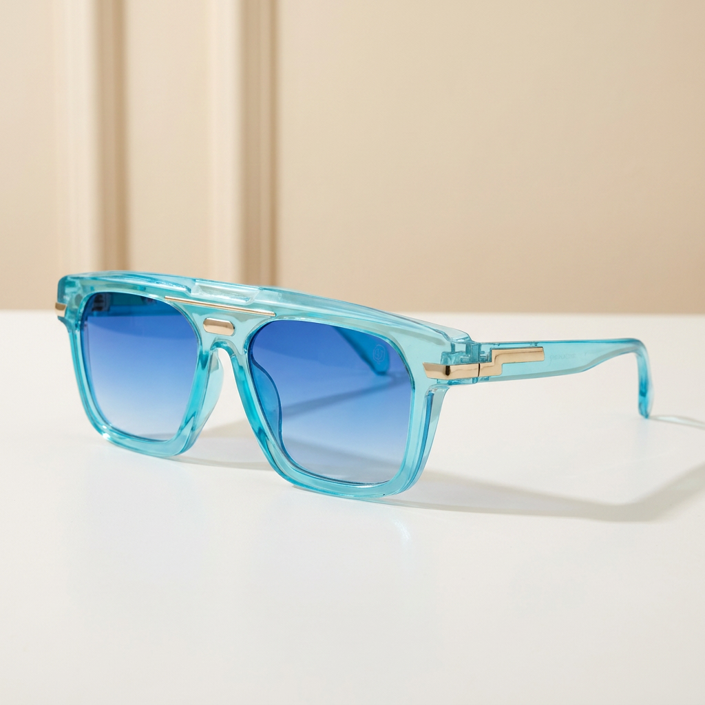 OG Amber Sovereign | Luxury Crystal Orange Navigator Sunglasses with Brown Gradient Lenses