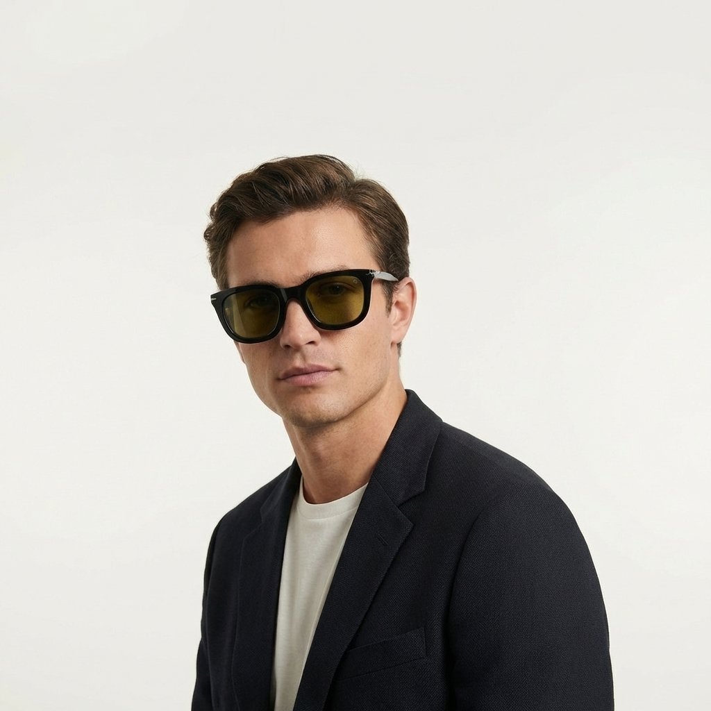 OG Amber Tortoise | Classic Square Retro Sunglasses For Men
