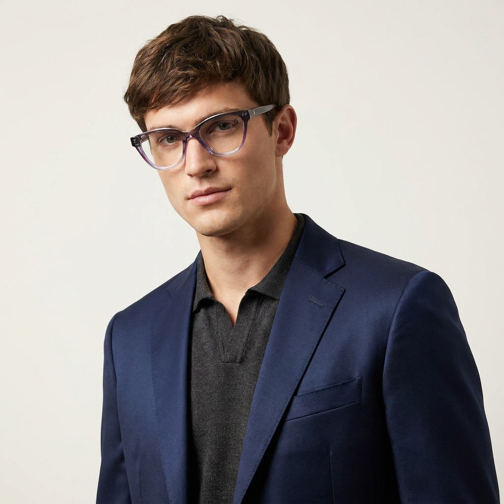 OG Amethyst Crystal Edge | Bold Square Eyeglasses