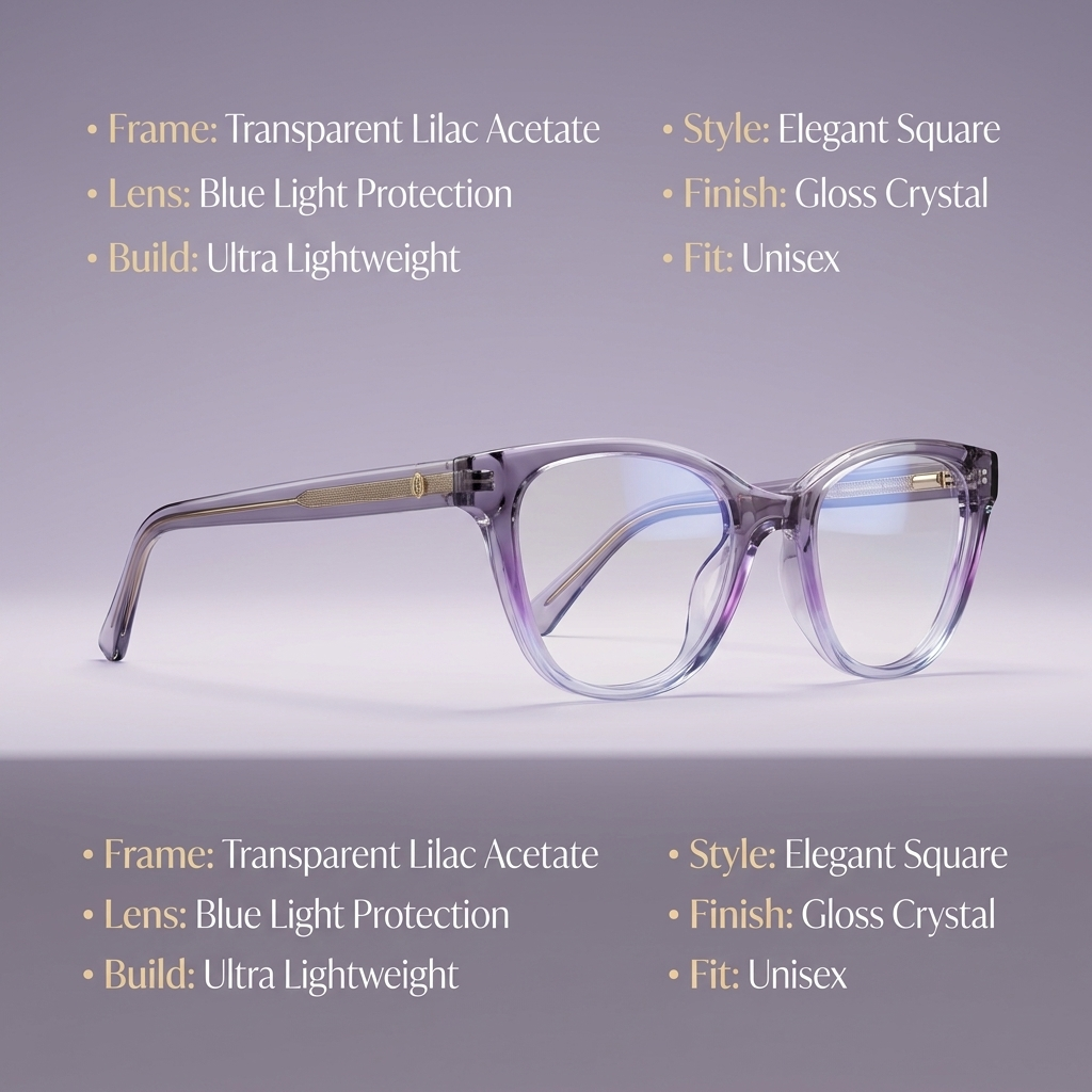 OG Amethyst Crystal Edge | Bold Square Eyeglasses