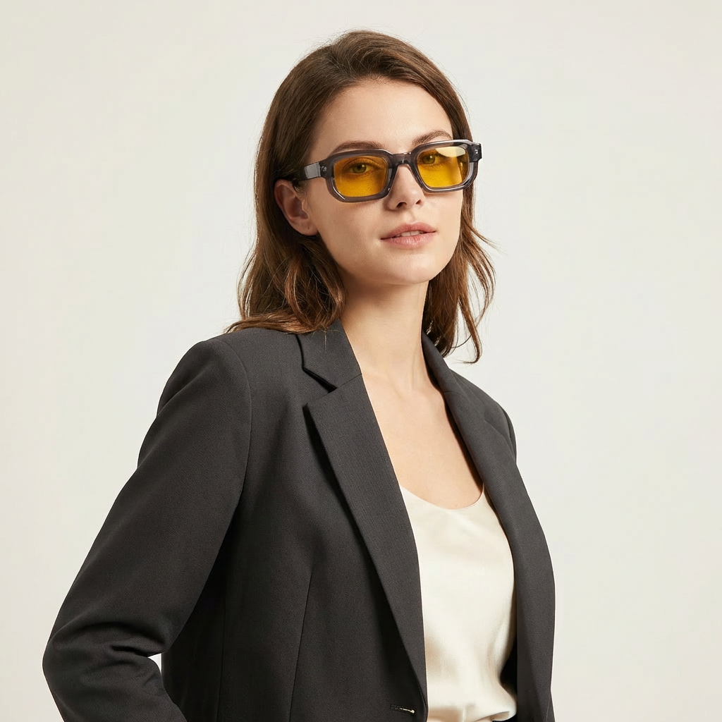 OG Aqua Amber | Classic Square Brown Tint Sunglasses