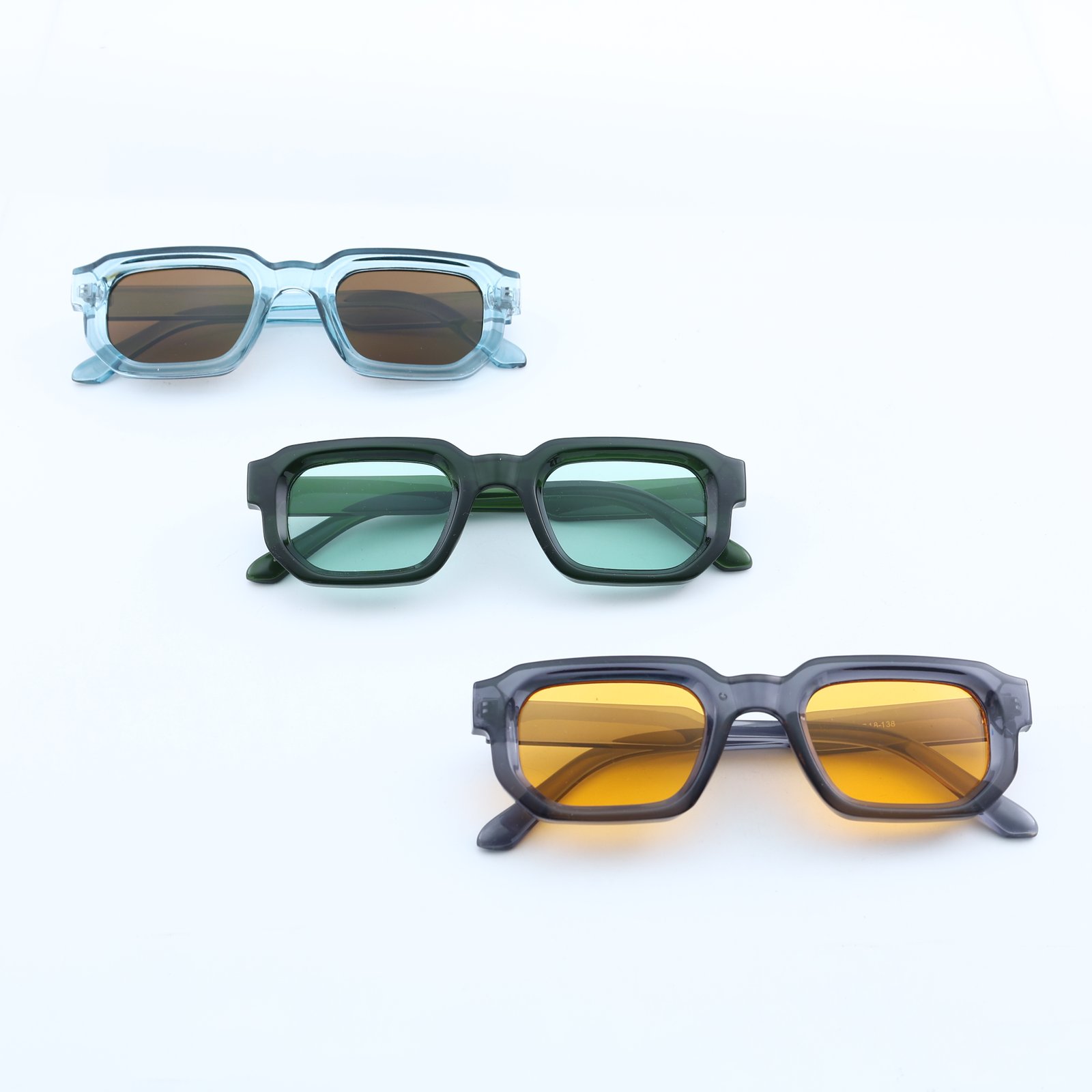 OG Aqua Amber | Classic Square Brown Tint Sunglasses