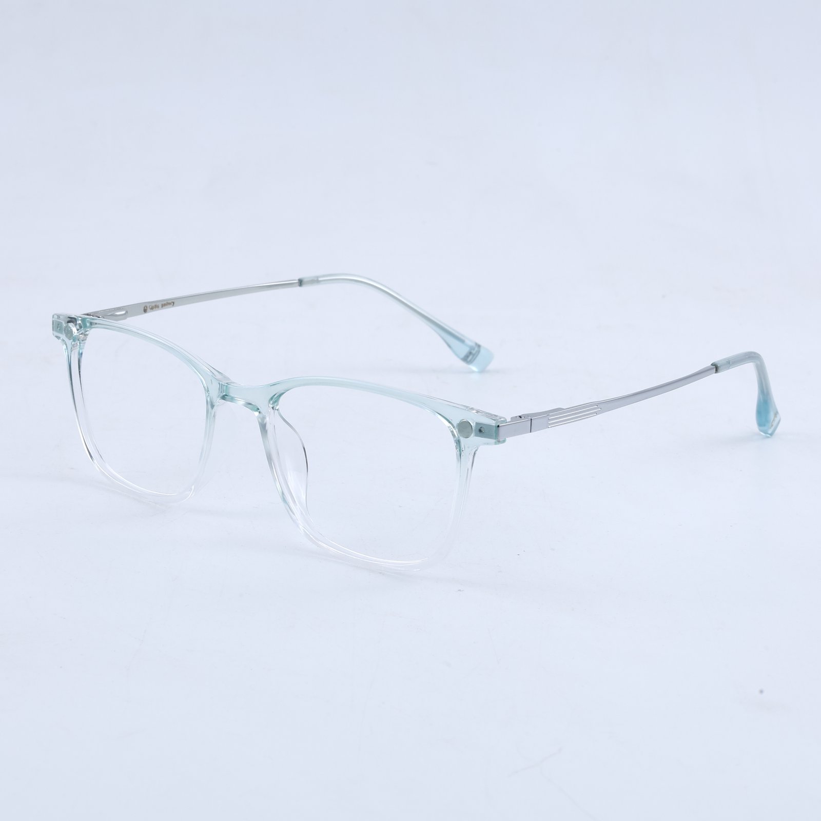 OG Aqua Crystal Luxe Clip-On | Transparent Square Magnetic Sunglasses
