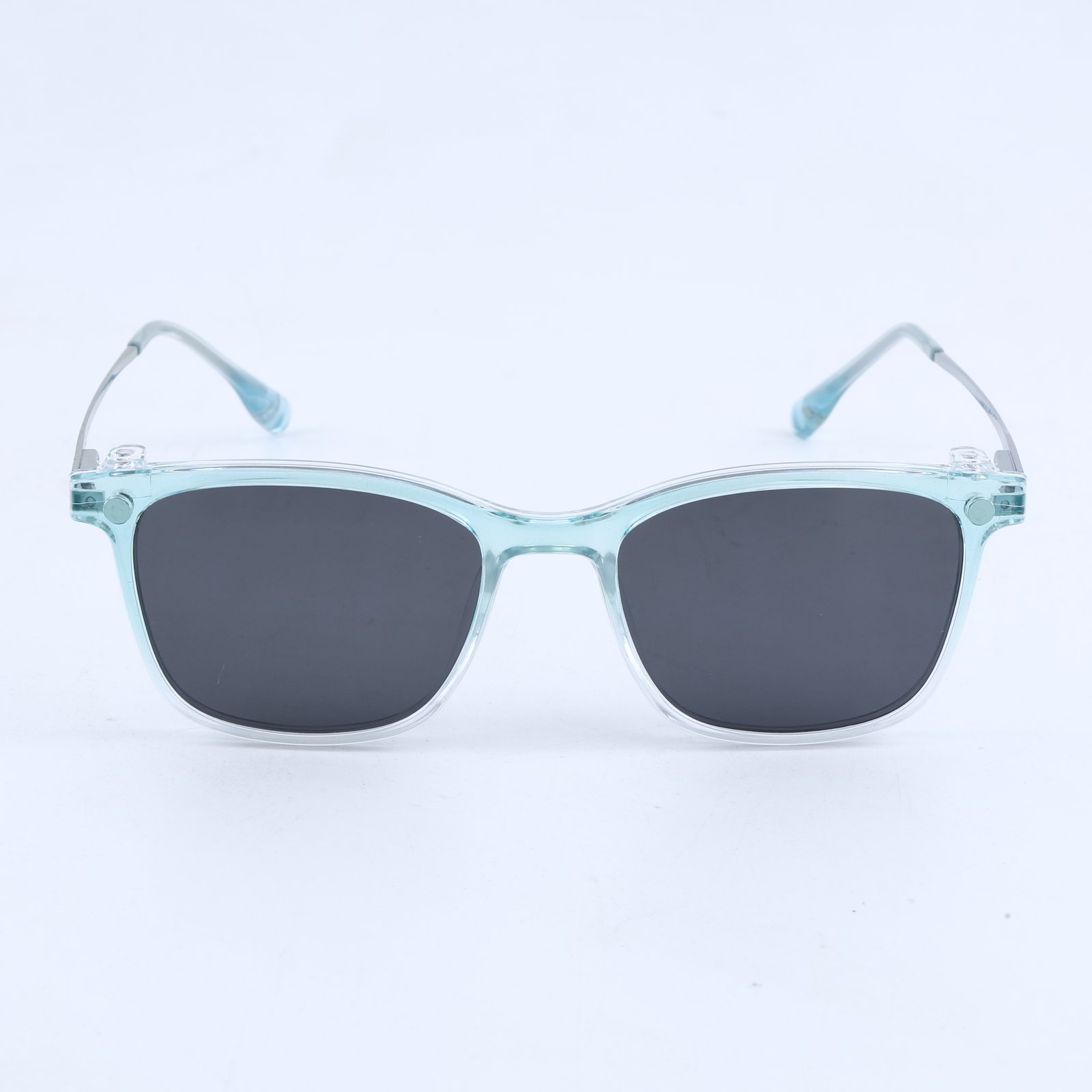 OG Aqua Crystal Luxe Clip-On | Transparent Square Magnetic Sunglasses