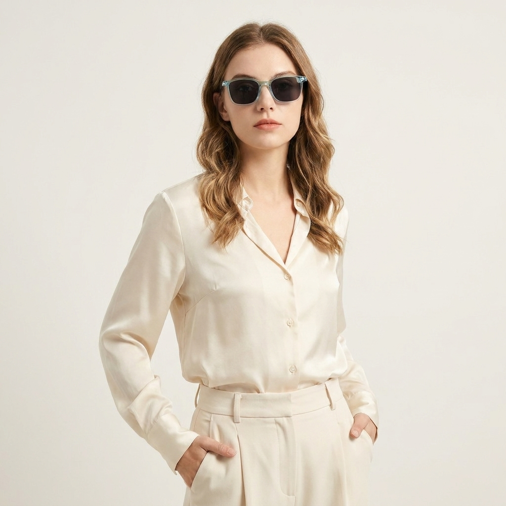 OG Aqua Crystal Luxe Clip-On | Transparent Square Magnetic Sunglasses