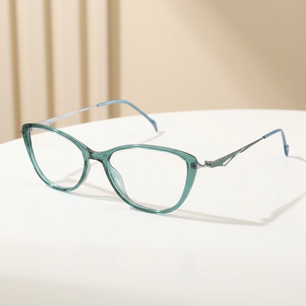 OG Aqua Grace | Transparent Green Cat-Eye Eyeglasses