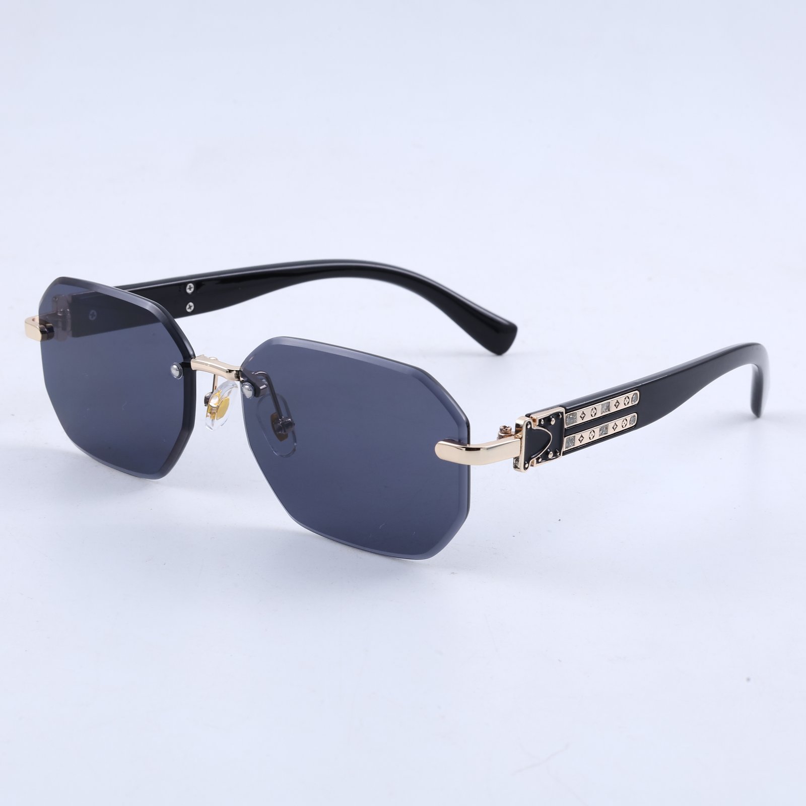 OG Arctic Phantom | Luxury Rimless Ice Blue Gradient Sunglasses with Camo Heritage Temples