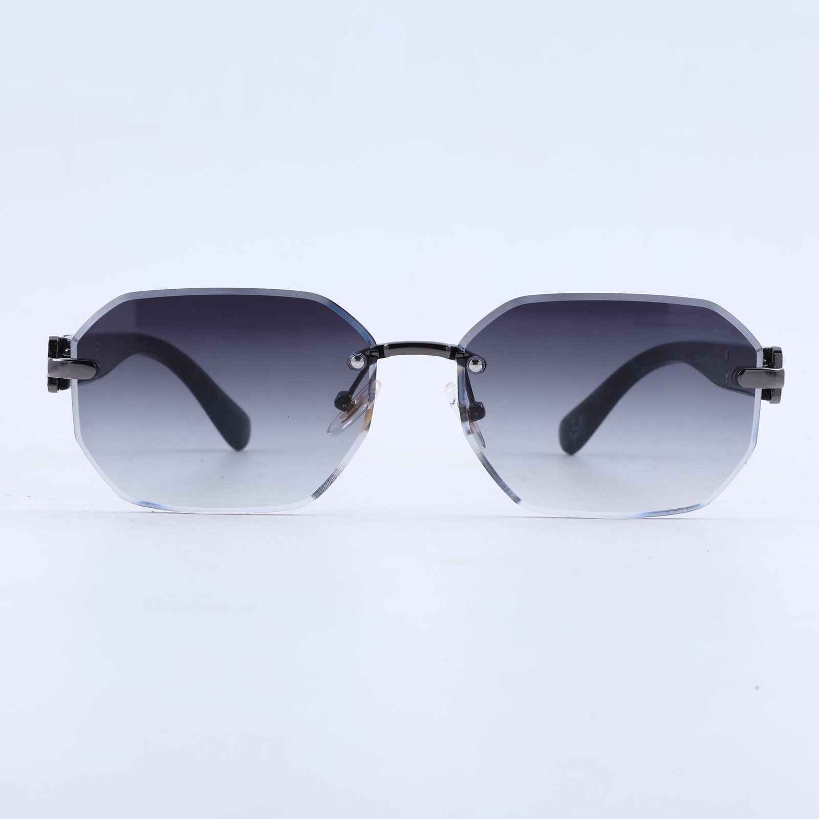 OG Arctic Phantom | Luxury Rimless Ice Blue Gradient Sunglasses with Camo Heritage Temples