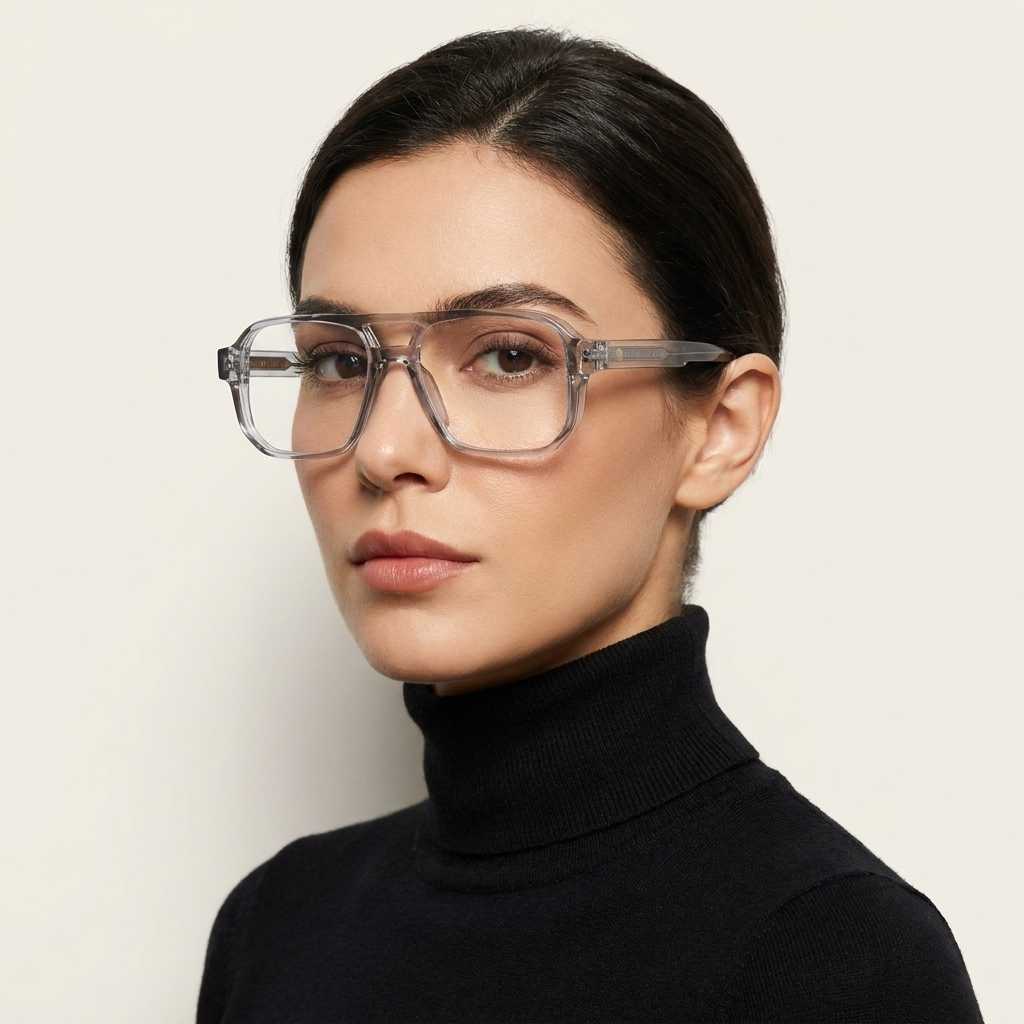 OG Arctic Regent | Luxury Crystal Smoke Navigator Eyeglasses with Imperial Signature Temples