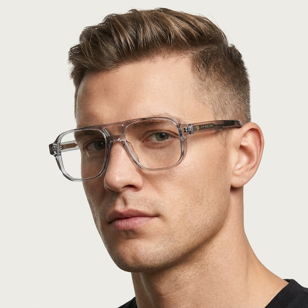 OG Arctic Regent | Luxury Crystal Smoke Navigator Eyeglasses with Imperial Signature Temples