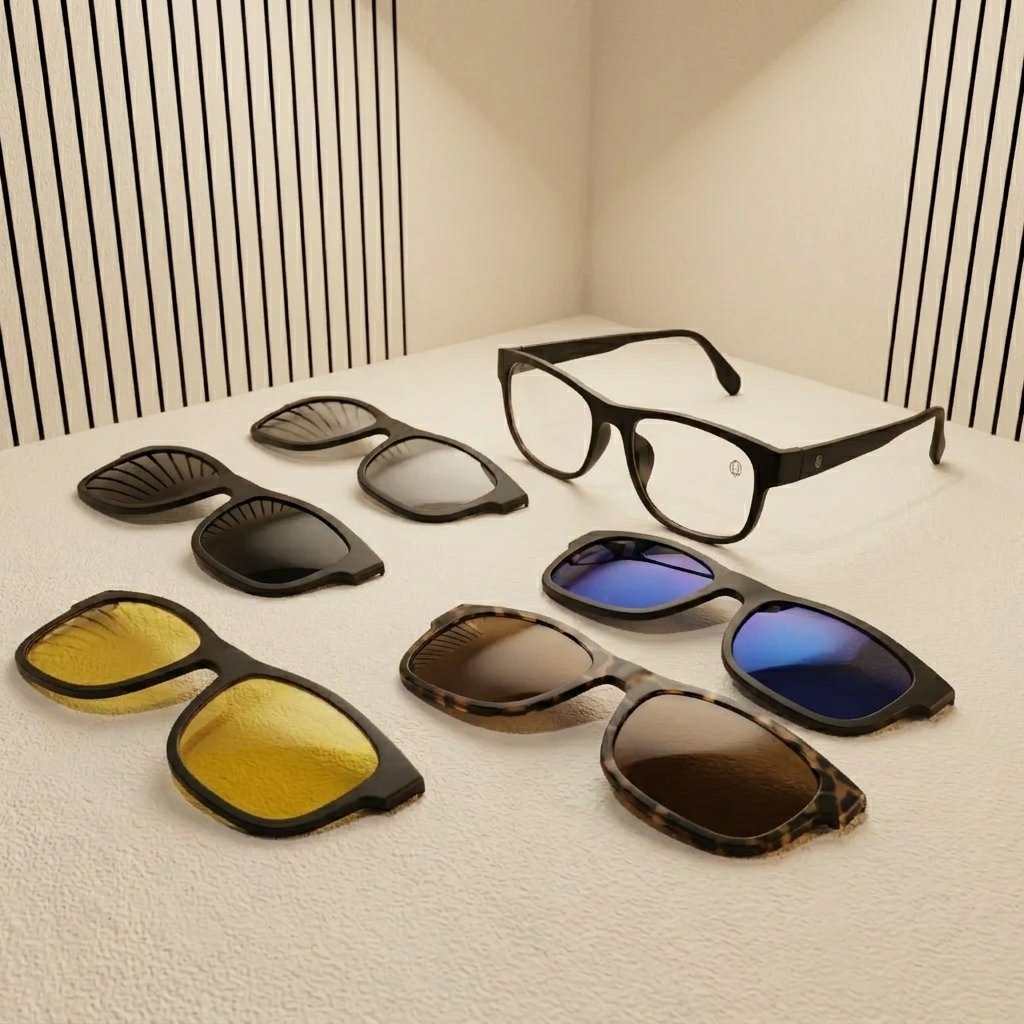 OG Arctic Shadow Clip-On | Marble Smoke Magnetic Clip-On Sunglasses