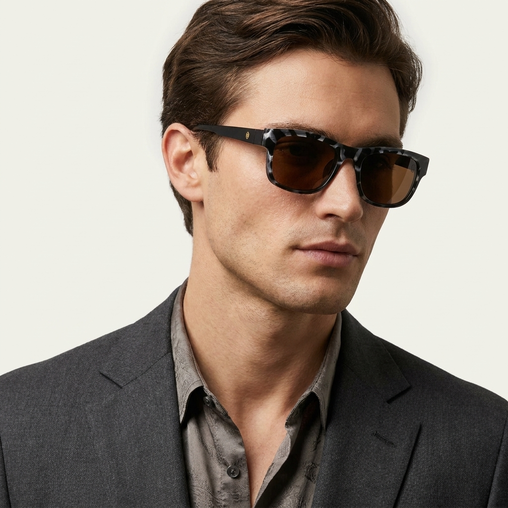 OG Arctic Shadow Clip-On | Marble Smoke Magnetic Clip-On Sunglasses