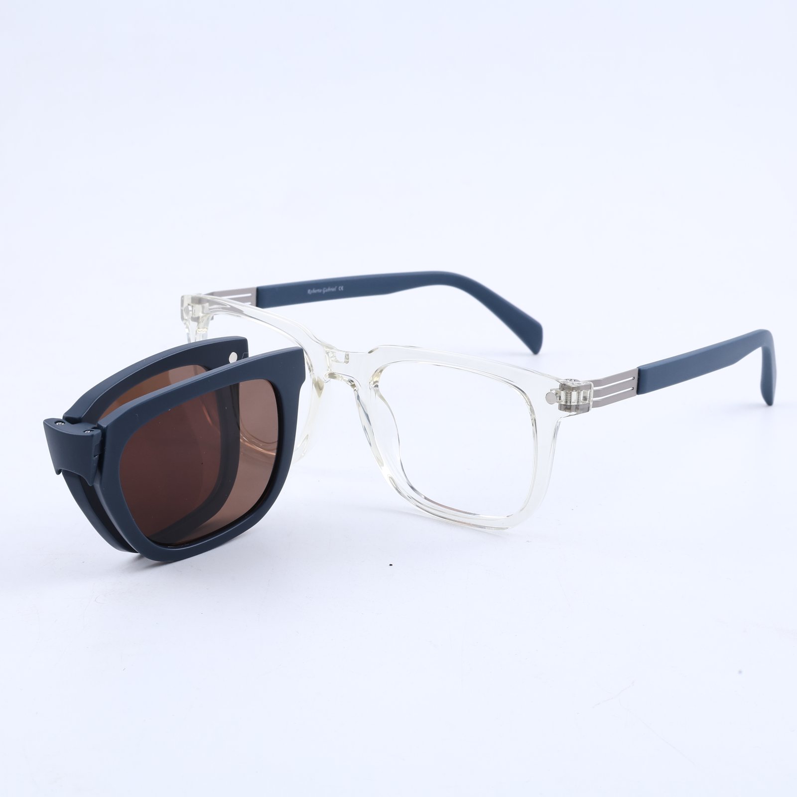 OG Azure Fusion | Premium Crystal Magnetic Clip-On Eyewear with Navy Sun Lens