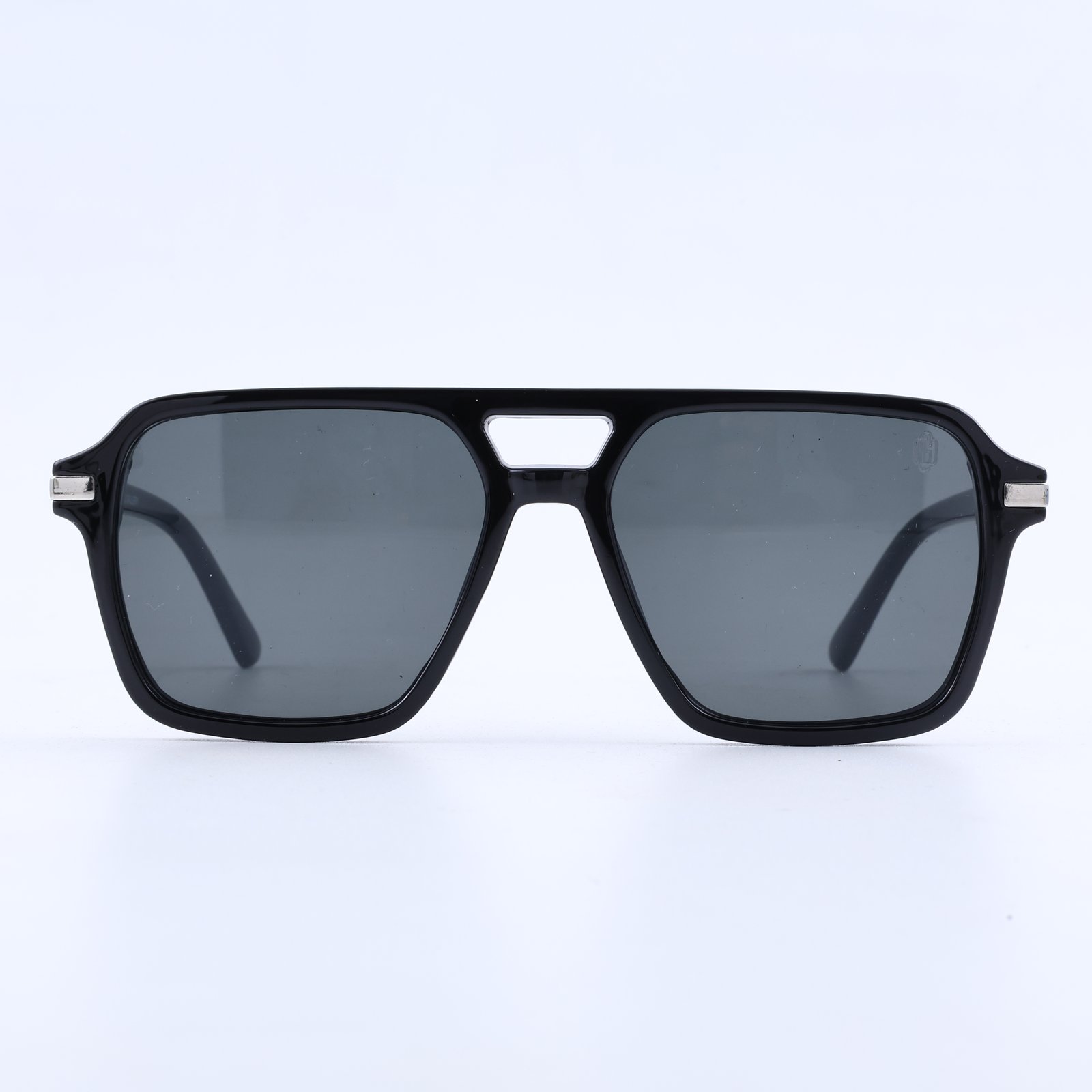 OG Azure Titan | Luxury Black Navigator Sunglasses with Ice Blue Lenses