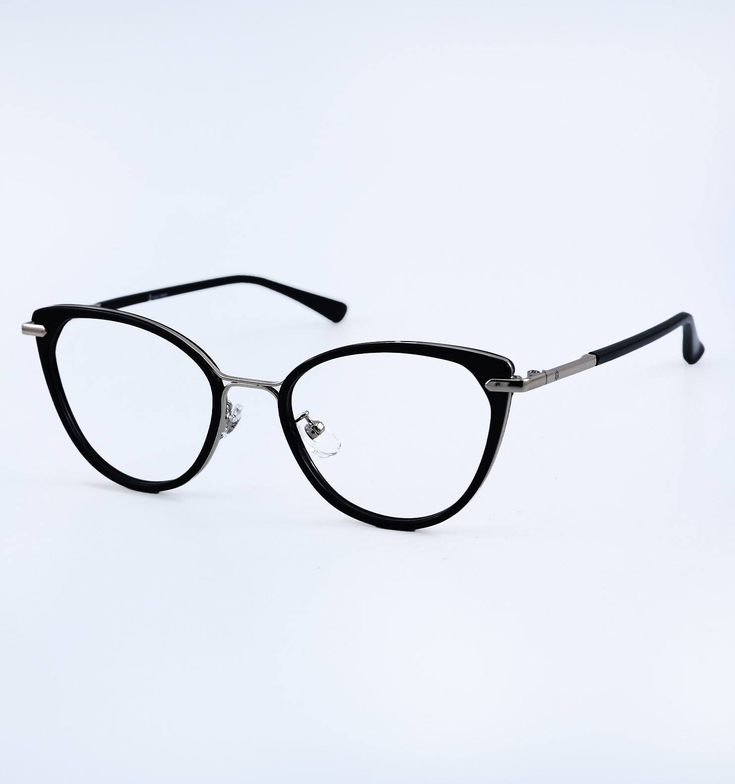 OG Bella CatEye Full Rim Eyeglasses for Women | Elegant & Stylish Optical Frame | Matte Charcoal, Light Rose Gold & Blush Rose