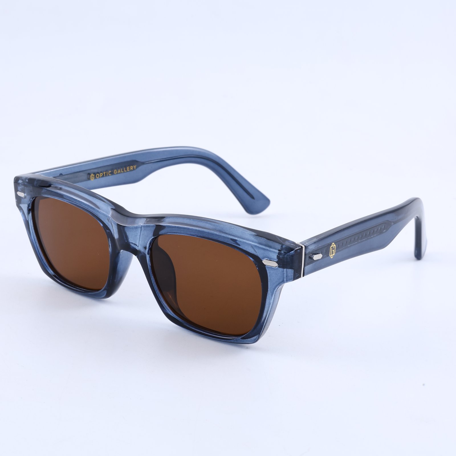 OG Blue Amber Luxe | Bold Square Sunglasses