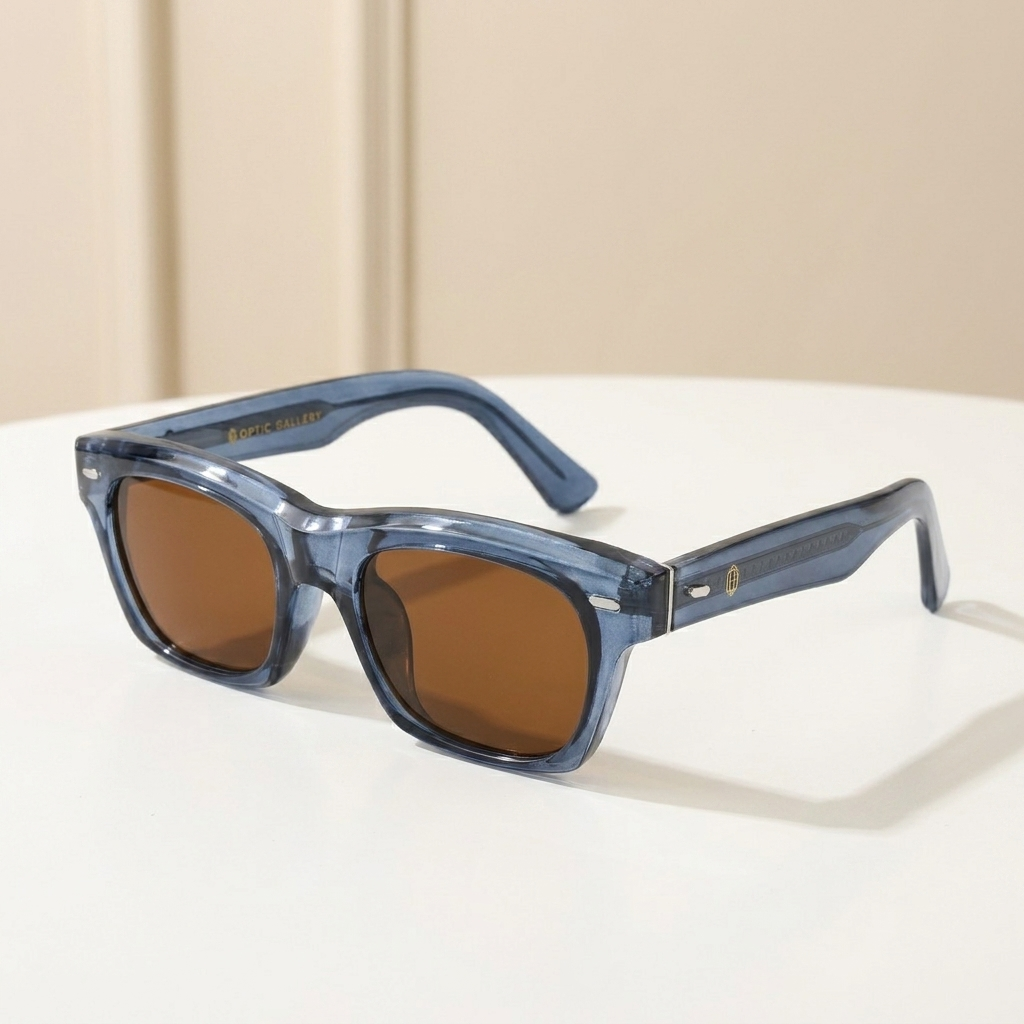 OG Blue Amber Luxe | Bold Square Sunglasses