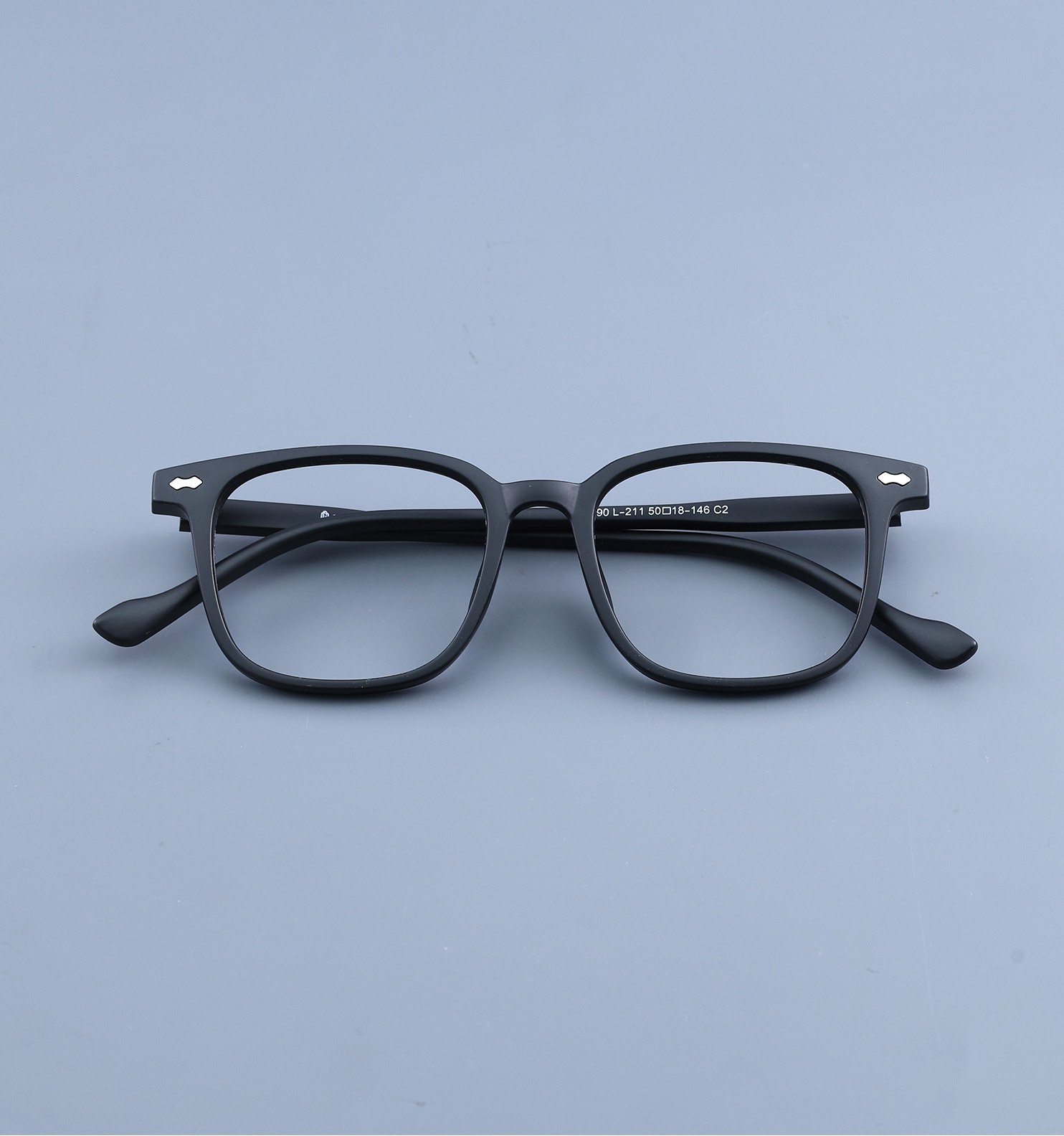 OG Blush Crystal Gradient Full Rim Square Eyeglasses for Men