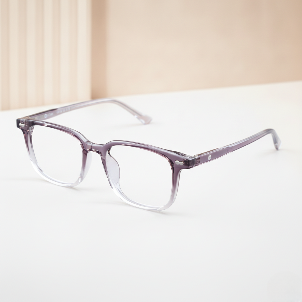 OG Blush Crystal Gradient Full Rim Square Eyeglasses for Men