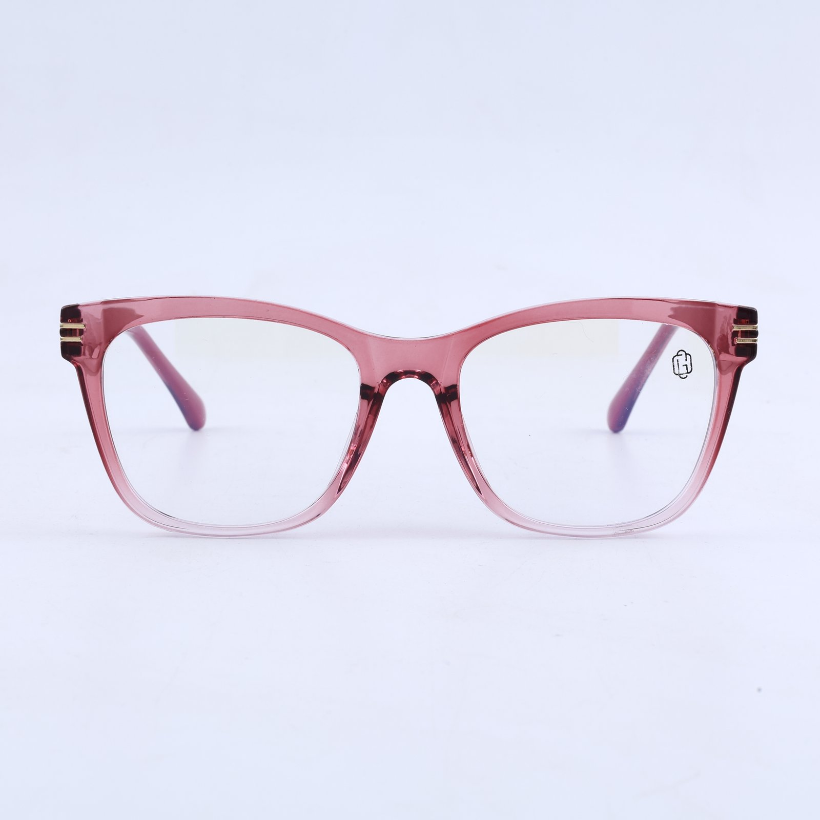 OG Blush Luxe Edge | Transparent Pink Square Eyeglasses