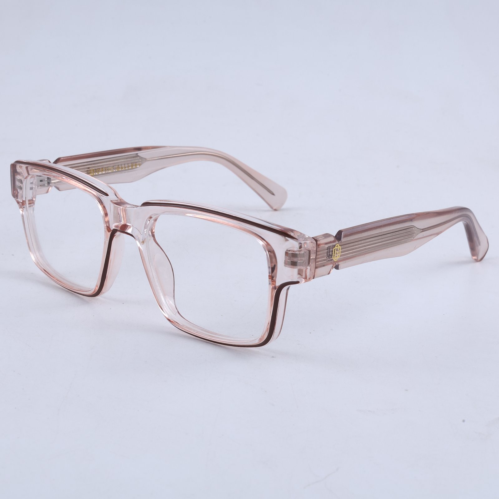 OG Blush Monarch | Luxury Crystal Rose Optical Frame with Signature Heritage Temples