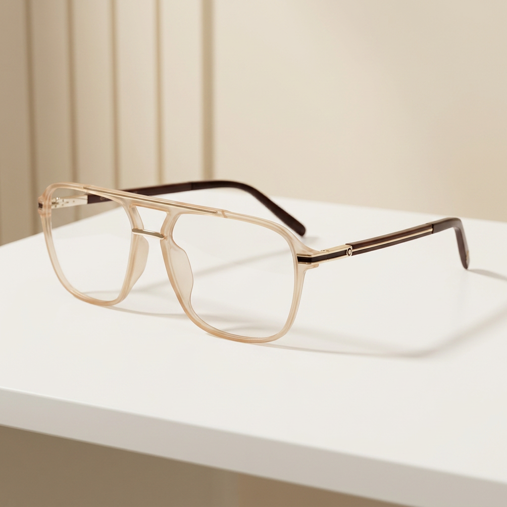 OG Blush Sovereign | Luxury Crystal Peach Aviator Frame Eyewear