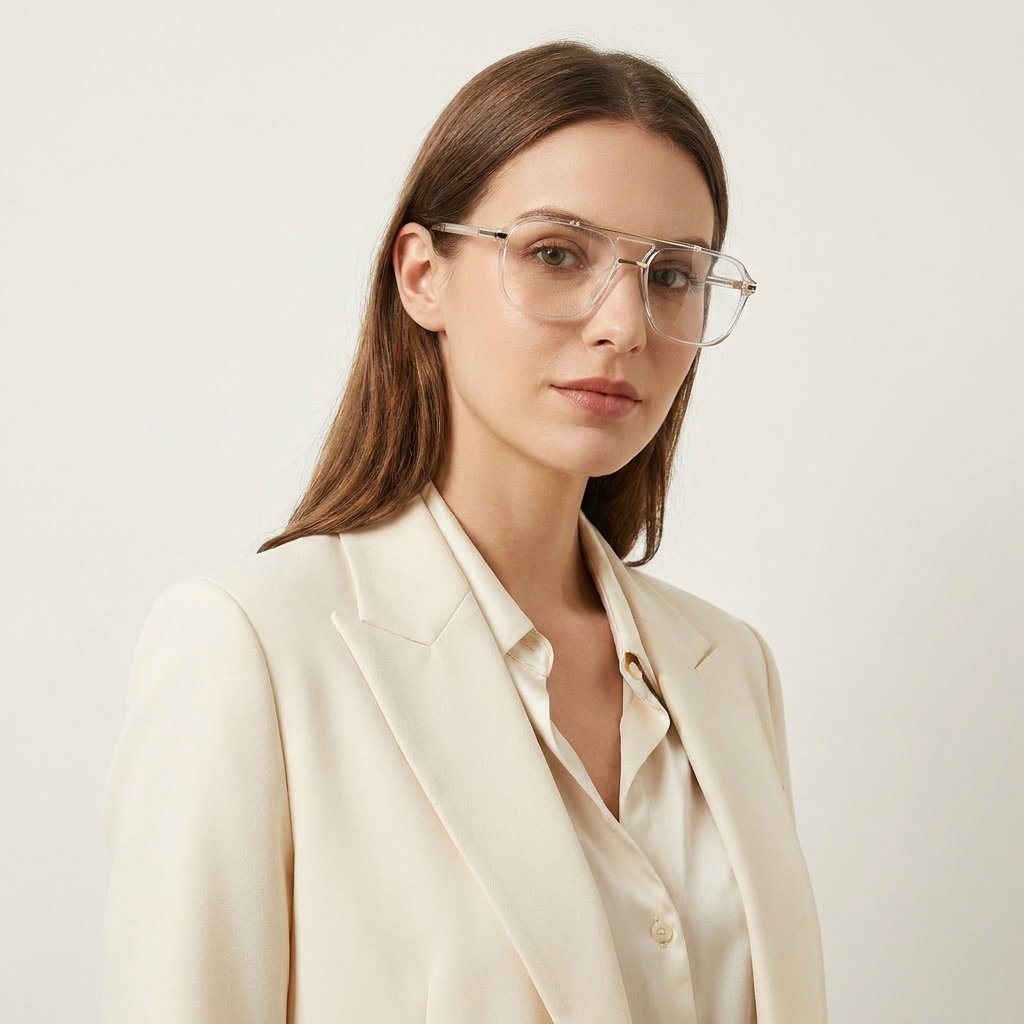 OG Blush Sovereign | Luxury Crystal Peach Aviator Frame Eyewear