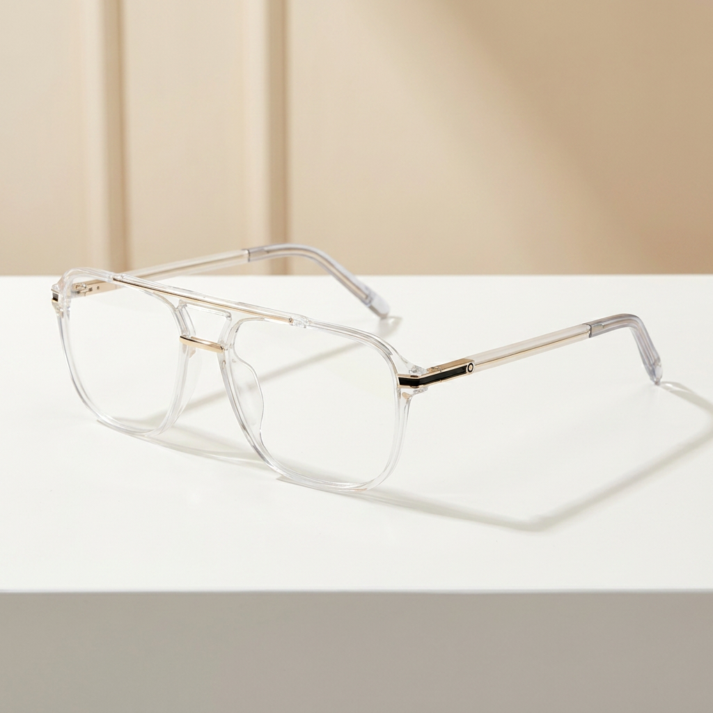OG Blush Sovereign | Luxury Crystal Peach Aviator Frame Eyewear