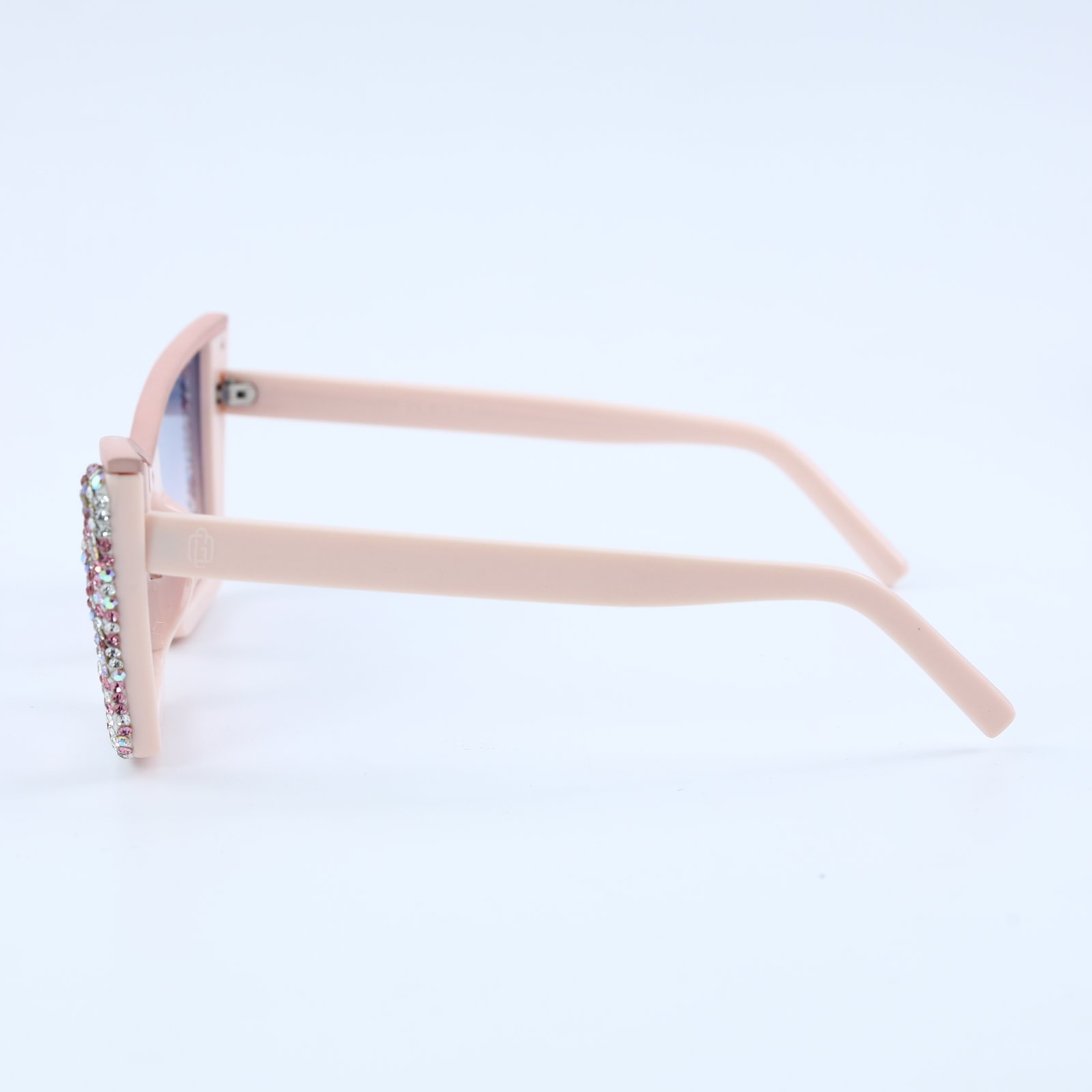 OG Blush Stardust Oversized Square Sunglasses | Crystal Embellished Luxury Gradient Shades for Women