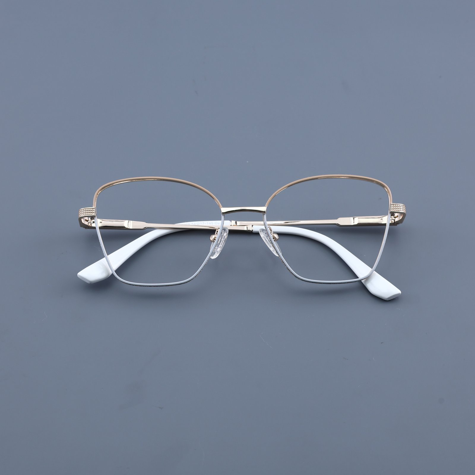 OG Blush Steel | Dual Tone Square Metal Eyeglasses