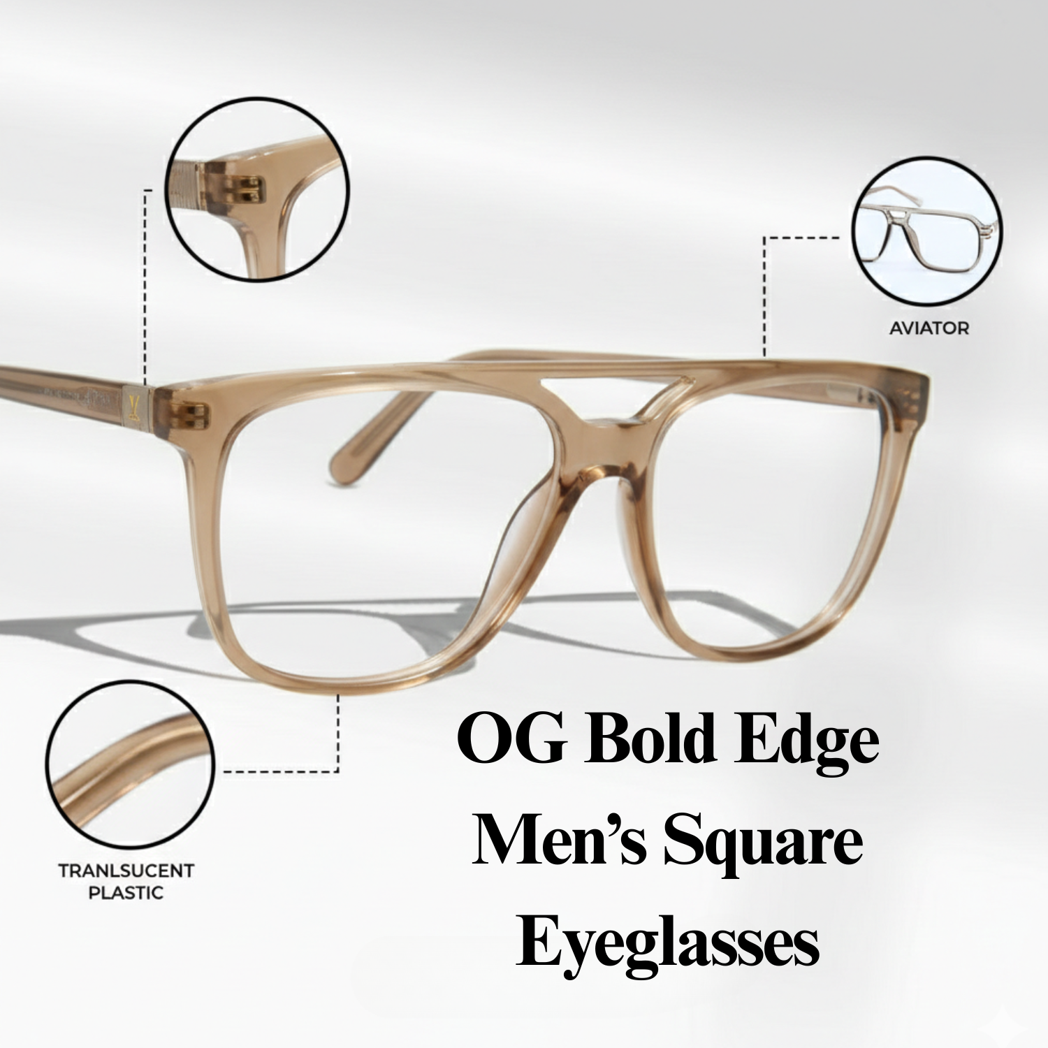 OG Bold Edge Men’s Square Eyeglasses | Full Rim Optical Frame