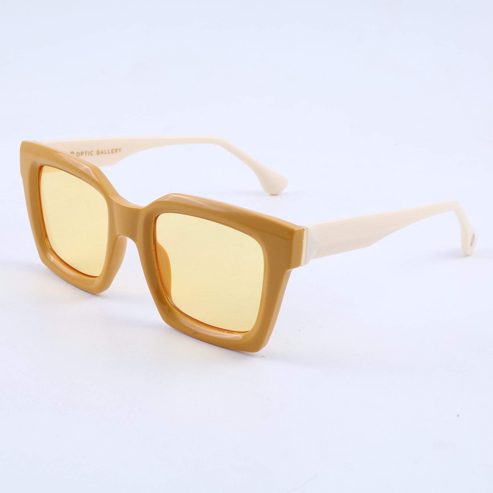 OG Butter Pop Bold | Chunky Square Yellow Tint Sunglasses