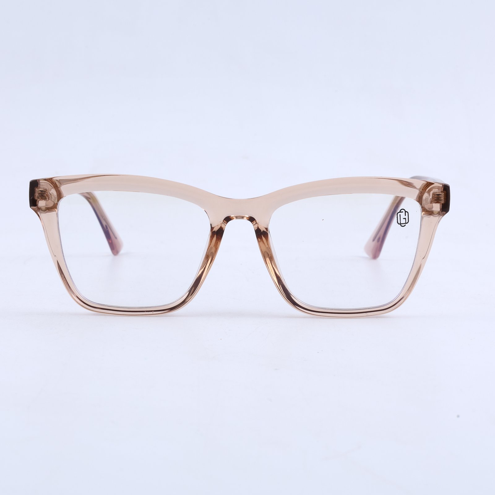 OG Champagne Crystal Edge | Bold Square Eyeglasses