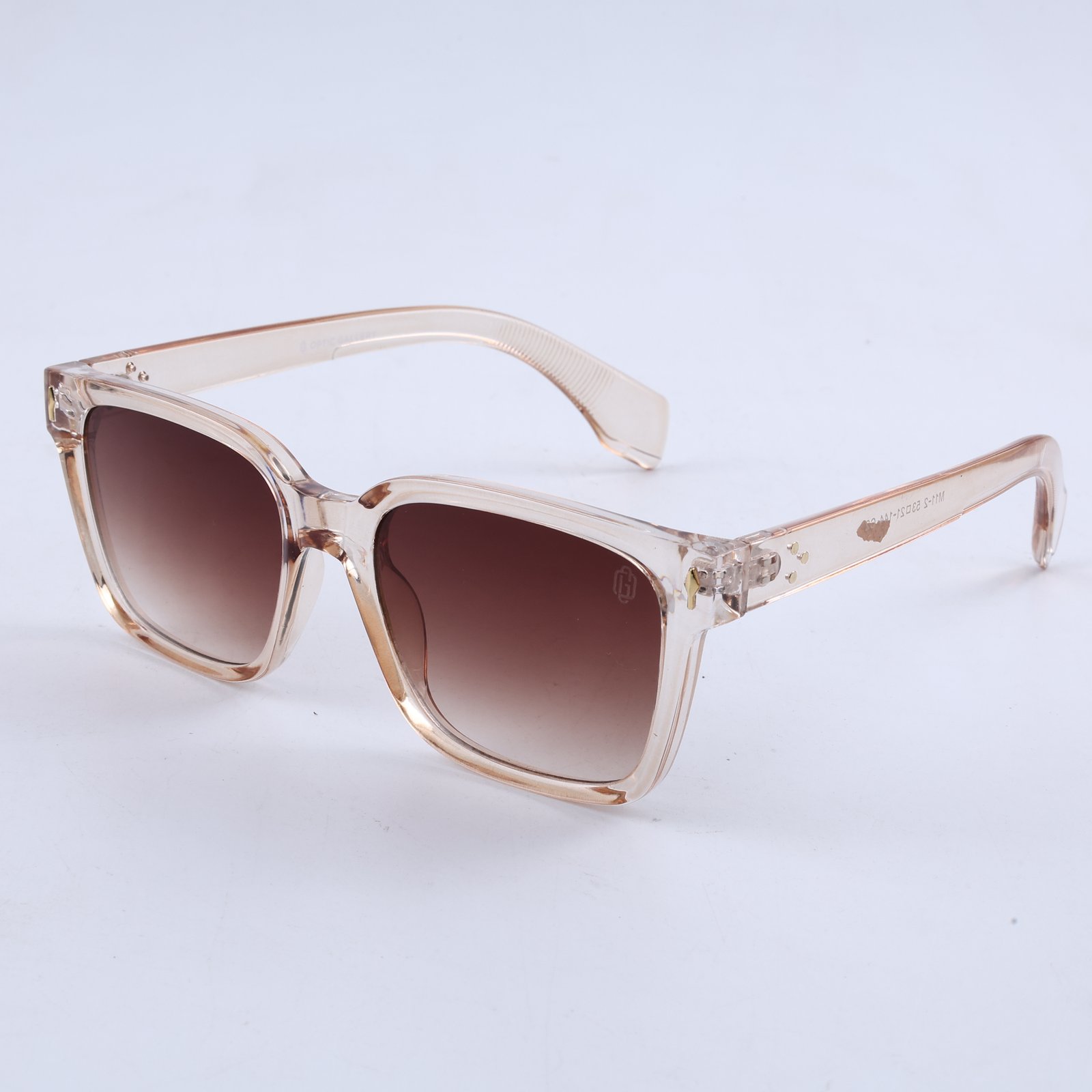 OG Champagne Royale | Luxury Crystal Champagne Square Sunglasses with Brown Gradient Lenses